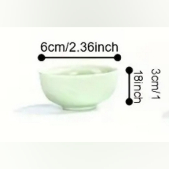 6pc Chinese Travel Tea Set,  Teapot & 4 Cups & Bag - Green - Picture 8 of 10